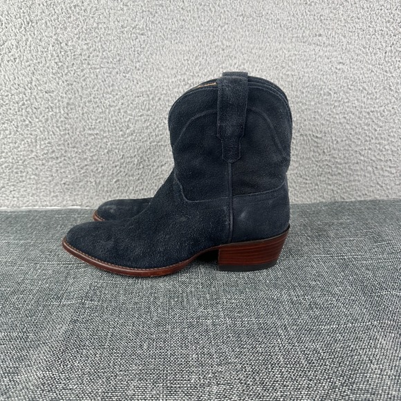 Tecovas Shoes - Tecovas Lucy Womens Navy Blue Suede Western Ankle‎ Boots 9 B 2001